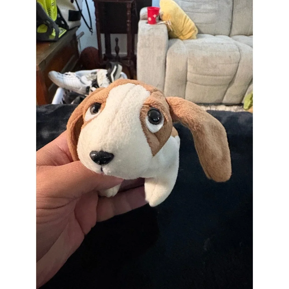 Ty Beanie Babies Tracker the Basset Hound Dog Plush Brown White Vintage 1998